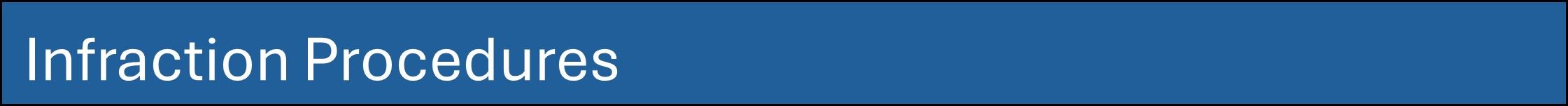 25 Infraction Procedure